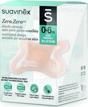 Suavinex Zerø.Zerø fyziologický dudlík růžový 0-6 m