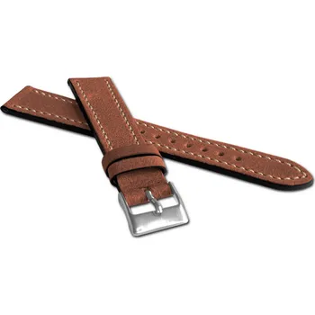 Hnědý kožený řemínek LAVVU Retro Top Grain LSWUE Šířka řemínku: 20mm