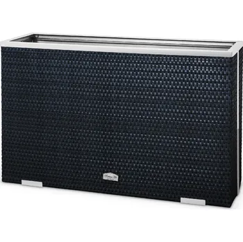 Květináč Ratanový květináč s hliníkovým rámem 100x60cm Barva: Černá