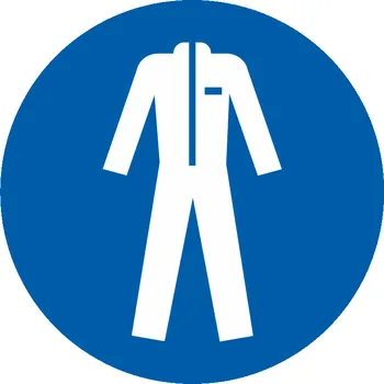 Značení Použij ochranný oděv ISO 7010 samolepící vinylová fólie 100 x 100 mm