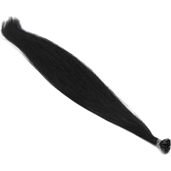 Příčesek Slovanské vlasy k prodloužení keratinem 55 cm – černá