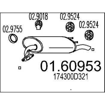 Auto-moto Zadní tlumič výfuku MTS 01.60953