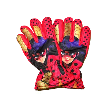 Rukavice Dívčí lyžařské červené zimní rukavice s kouzelnou beruškou. 11-12 YEAR