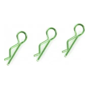 RC náhradní díl Revtec Sponka karosérie 1:10 zahnutá zelená (10) - expresní doprava