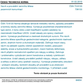ČSN 73 6133 - Navrh a provádění zemního tělesa pozemních komunikací - Tisk