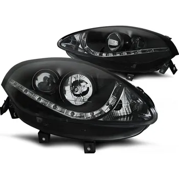 Přední světlomet Tuning Tec Přední světla FIAT BRAVO II 07-15 DAYLIGHT ČERNÉ