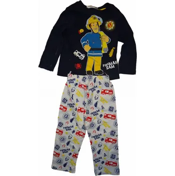 Chlapecké pyžamo Chlapecké modré pyžamo s dlouhým rukávem a obrázkem požárníka Sama 98