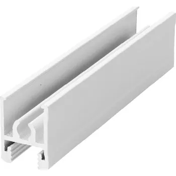 Nábytkové kování - ALUPROFIL lišta horní 10 mm bílá lesk Délka: 1,7 m