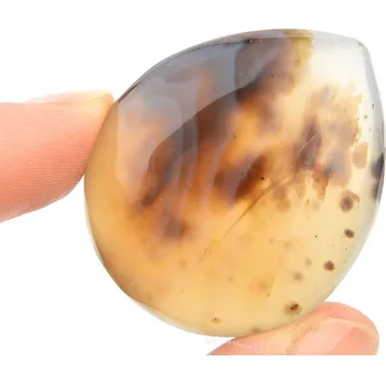 Přírodní kámen Leštěná mugle achátová kapka 28g