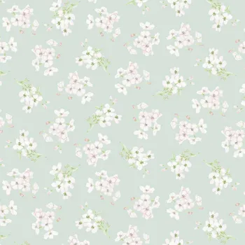 US 999-664 You are loved růžová kvítka vícebarevná bavlněná látka patchwork