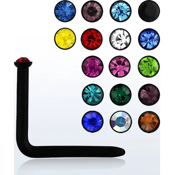 Piercing Piercingate Piercing do nosu PNO00278 - Barva/Motiv: Světlý siam, Kuličky: 1,5 mm, Průměr tyčky: 0,8 mm