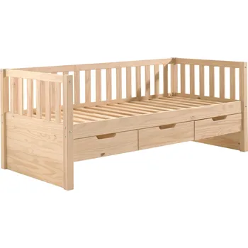 Postel Borovicová postel Vipack Fritz 90 x 200 cm se zásuvkami