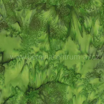 Hoffman 3018-334 bali batika zelená bavlněná látka patchwork