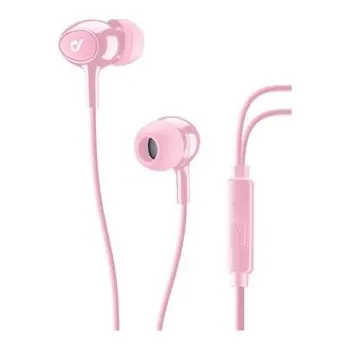 Sluchátka Sluchátka CELLULARLINE ACOUSTIC s mikrofonem, AQL® certifikace, 3,5 mm jack, růžové