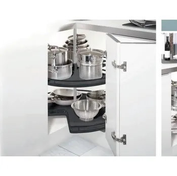 Kuchyňská skříňka KESSEBÖHMER Koš KARUSEL arena style - antracit/antracit