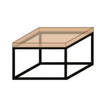 Konferenční stolek K20 systém konferenční stolek černý mat Rozměr: 600x400x600 mm