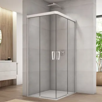 Ronal (Sanswiss) Ronal, CADURA White line rohový vstup s dvoudílnými posuvnými dveřmi CAE2 Šířka: 90 cm + doprava zdarma + při platbě převodem sleva