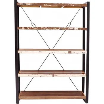 Knihovna Indický nábytek - Knihovna Retro 160x200x35 z recyklovaného mangového dřeva Old spice