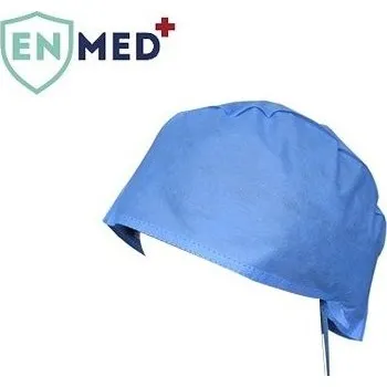 Jednorázový oděv ENMED® Chirurgický čepec s úvazkem z netkané textilie - 100 ks