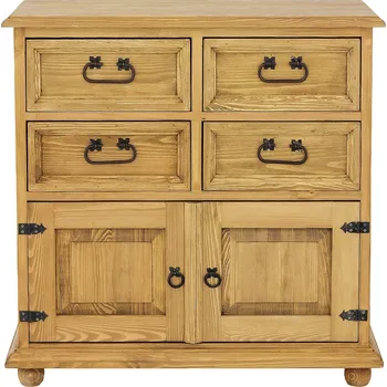 Ložnice Drewmax KD701 dřevěná komoda masiv borovice rustikal (KD701 komoda SIMPLE)