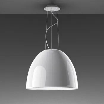 Artemide Nur Gloss LED White, závěsné svítidlo v černém lesku, 39W LED 2700K, prům. 55cm