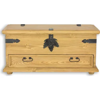 Ložnice Drewmax KS701 truhlice masiv borovice rustikal (Voskovaný borovicový nábytek)