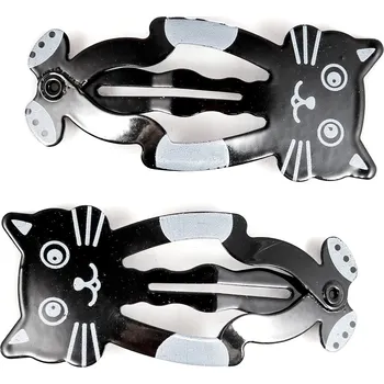 Sponky do vlasů ve tvaru kočky, 2 ks Barva: černá