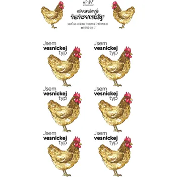 Odstranitelné tetování ePiPí Tetovačky - Vesnickej typ