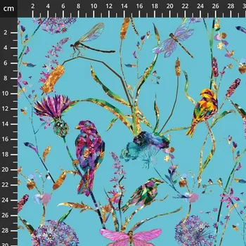 US 999-601 Tiffany Swan lake bavlněná látka patchwork