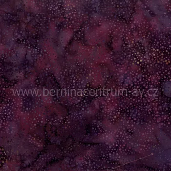 Hoffman 3019-033 bali batika puntík fialová bavlněná látka patchwork