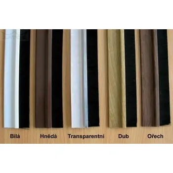 Těsnění kartáčové dveří 1 m transparentní samolepící