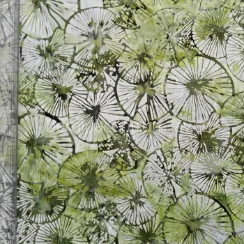 Hoffman 3364-809 bali batika zelená bavlněná látka patchwork