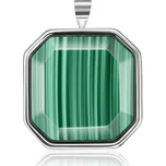 Olivie Stříbrný přívěsek GREEN NATURAL MALACHIT 6012 Ag 925; ≤6,6 g.