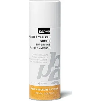 Speciální výtvarná barva Pébéo Saténový malířský lak pro olej, 400 ml, sprej