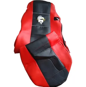 Potah sedadla Autopotahy kožené pro MAN TGA/X/S/M/L, červeno-černá barva (č. 34)