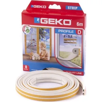 Těsnění do okna a dveří Těsnění D 9x6mm-6m bílé 2x3m 105036