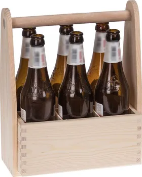 FK Dřevěný nosič na pivo 32 x 26 x 16 cm