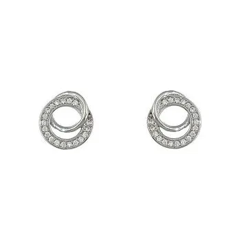 Náušnice Stříbrné náušnice provlečené kroužky