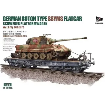 Plastikový model T-model 1/35 German 80T Type SSyms Schwerer Plattformwagen (Tank není součástí stavebnice)