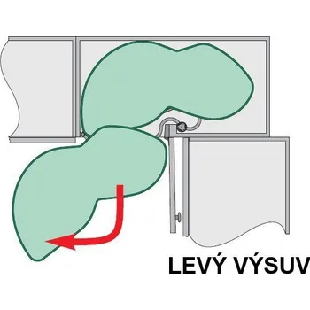 Nábytkové kování KESSEBÖHMER KESSEBÖHMER- LE MANS II sada polic Arena pure antracit s tlumením Varianta: Levý, Šířka skříňky: 900 mm