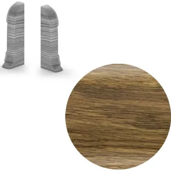 soklová lišta NOVÁK Koncovka L+P k soklové liště PVC dub starý 56x23, 1 pár NGTK19