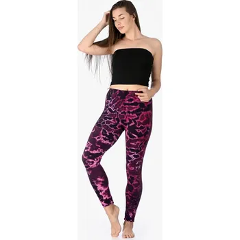 Dámské legíny Legíny THAI BATIK růžovo-vínové L/XL