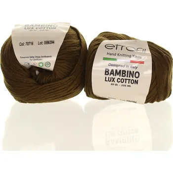 Příze Etrofil Lux Cotton hnědá 70716