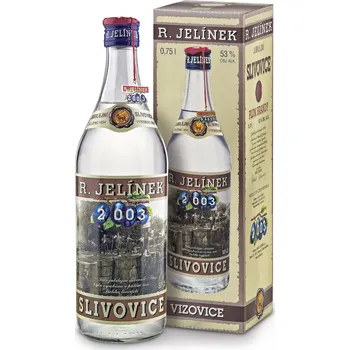 Pálenka R. JELÍNEK Jubilejní slivovice 2003 53% 0,75l