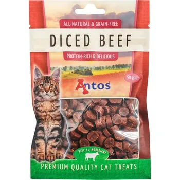 Pamlsek pro kočku Antos Cat treats hovězí válečky 50g