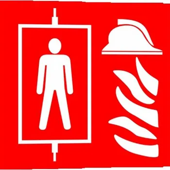 Požární výtah Plast 150 x 150 mm tl. 1.1 mm - fotoluminiscenční - Kód: 03287