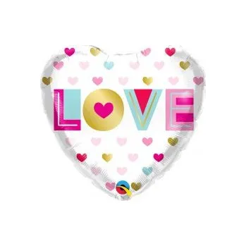 Balónek Fóliový balónek Srdce - Metalová srdce 45cm (Fóliový balónek Srdce - Metalová srdce 45cm)