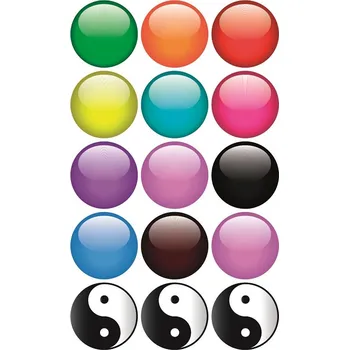 Diář Rayfilm etikety kolečka 5 archů 75ks Jin a Jang