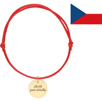 Náhrdelník Doria Náramek na červené šňůrce pro paní učitelku E322