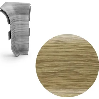 soklová lišta NOVÁK Vnitřní roh k soklové liště PVC dub Canyon 56x23 flexibilní NGOU77